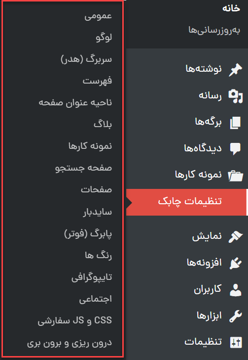 قالب چابک در وردپرس