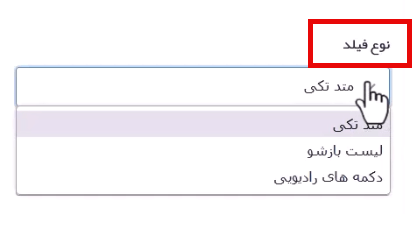 نوع فیلد 