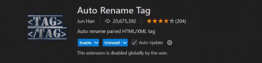 افزودنی Auto Rename Tag