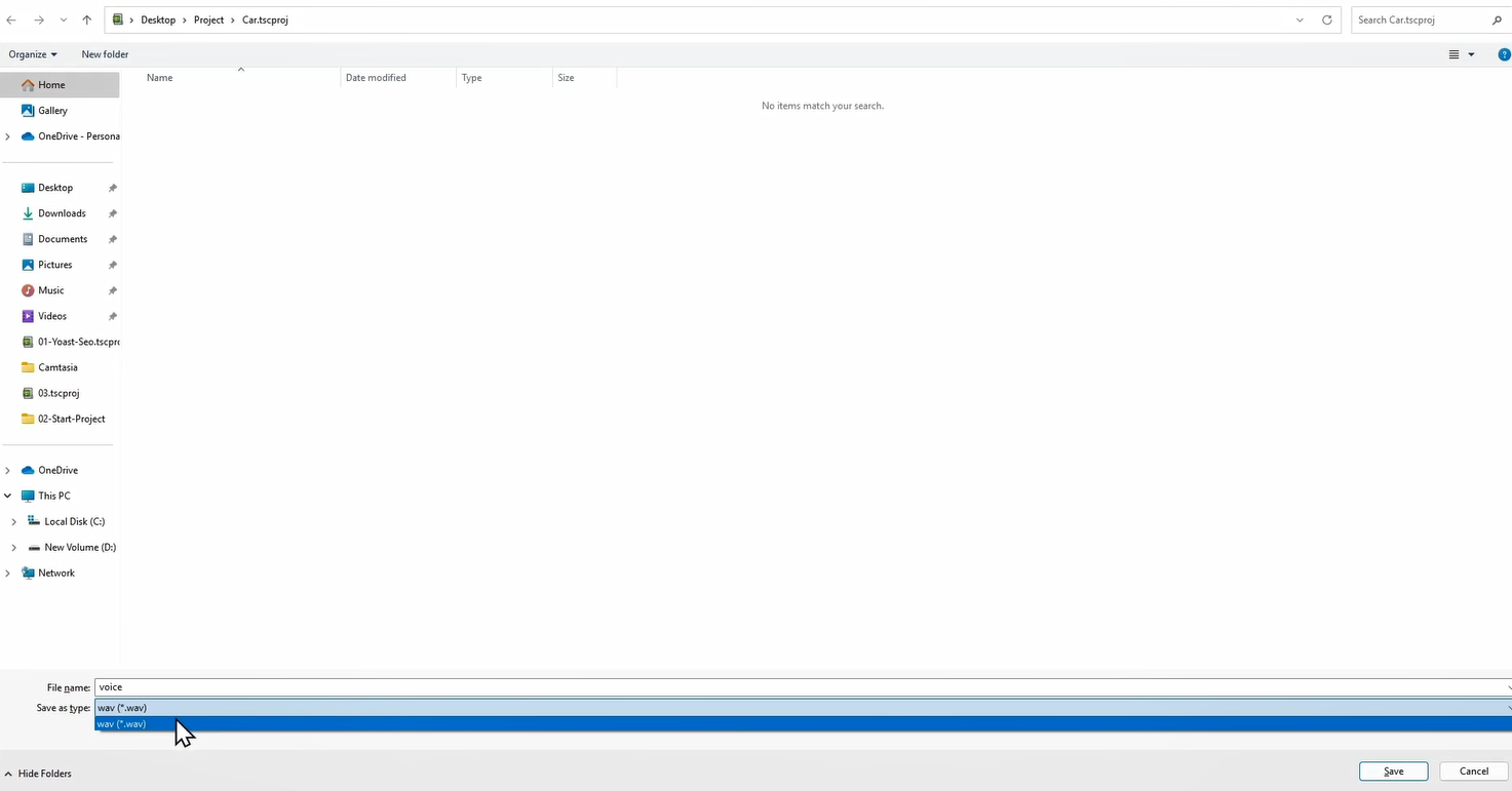 ذخیره صدای ضبط شده