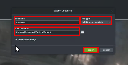 پرکردن فیلدهای خروجی