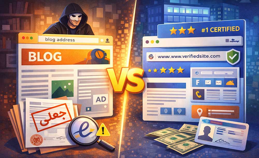 وب‌سایت واقعی یا وبلاگ ظاهرسازی‌شده؟