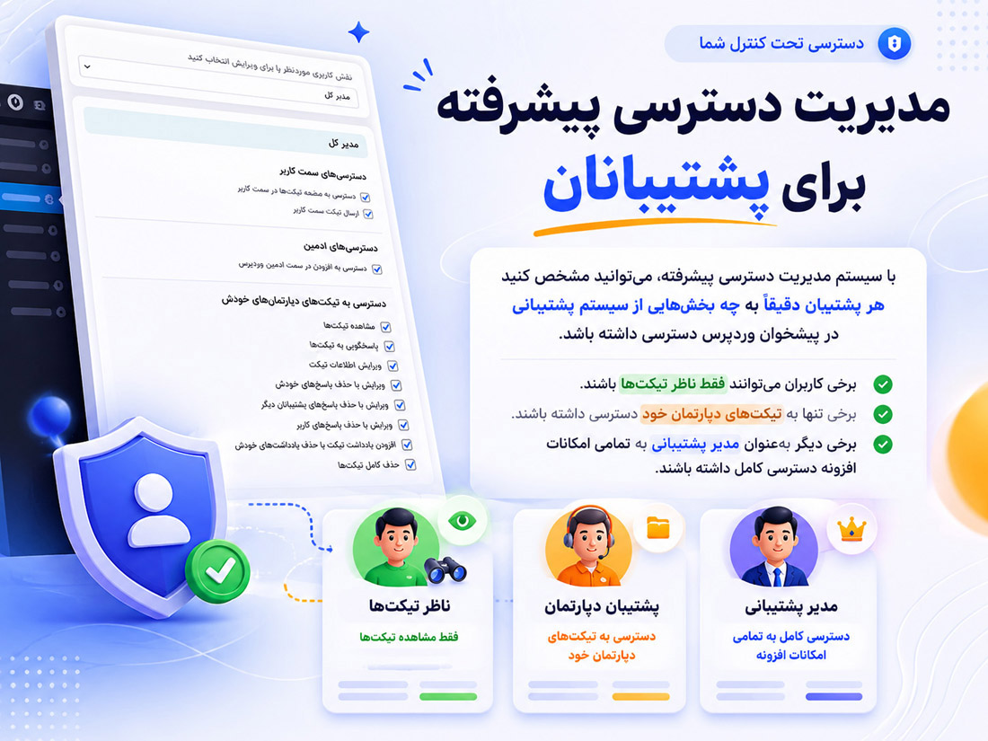 مدیریت دسترسی پیشرفته برای پشتیبانان