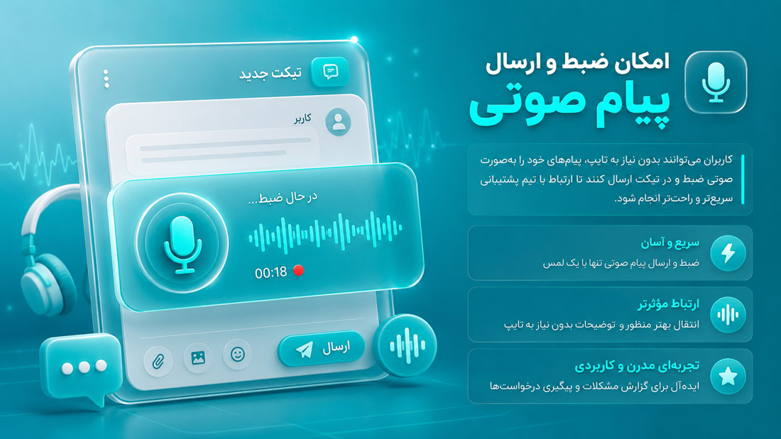 امکان ضبط و ارسال پیام صوتی