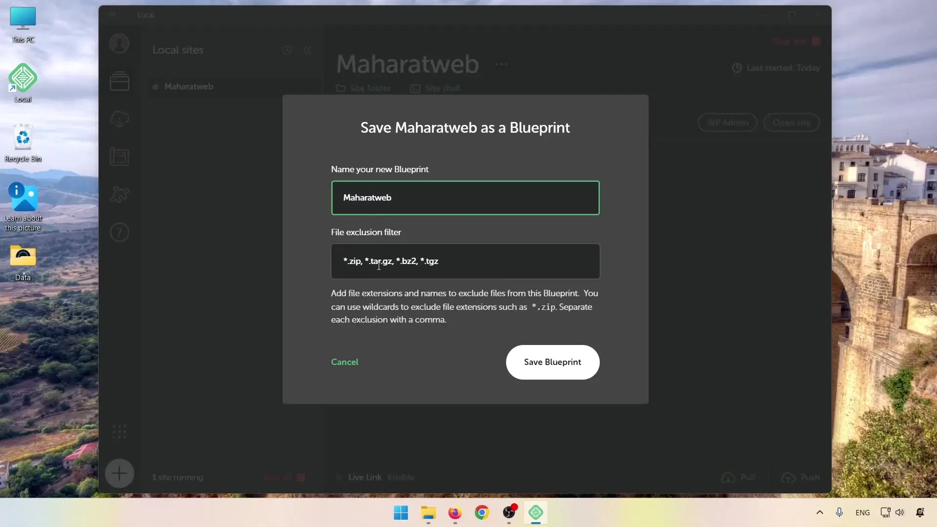 ذخیره سایت وردپرسی به عنوان Blueprint در LocalWP